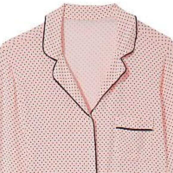 VS XXL Reg 30" Inseam Modal PJ Set Light Pink Tiny Dot Polka Dots So Comfy! NWT - Picture 12 of 14